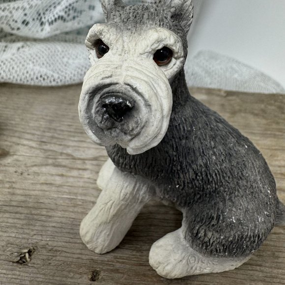 Stone Critters Terrier Dog Figurine Vintage 1984 Gray - Picture 6 of 7